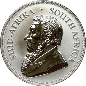 South Africa 1 oz Silver Krugerrand 2017 50th anniversary of the Krugerrand. Obverse: Portrait of S.J.P. (Paul Kruger)...