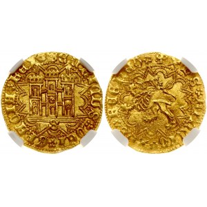 Spain Seville 1 Castel (1454-1474).Enrique IV (1454-1474) gold Castellano (Enrique d'oro); Seville mint; (AB. 673 ...