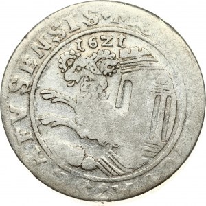 Switzerland Schaffhausen 1 Thaler 1621. Obverse: Ram leaping from temple. Lettering: :MONETA NOVA SCAFVSENSIS: 16Z1...