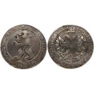 Switzerland St Gallen 1 Thaler 1621 Obverse: Bear facing left. Year in legend. Lettering: MO: NO: CIVITA: SANGALLENSIS ...