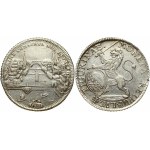 Switzerland Zürich 1 Thaler 1730 Obverse: Oval arms of Zurich in baroque frame; supported by rampant lion at right...