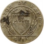 Switzerland VAUD 1 Batzen-10 Rappen 1816 Obverse: Shield within wreath and beaded circle; date below. Obverse Legend...