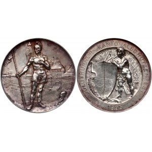 Switzerland Solothurn Shooting Medal 1895. For the Cantonal Shooting Festival in Solothurn. By H. Bovy & C. Amiet...