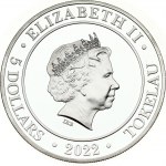 Tokelau 5 Dollars 2022 Goddess Europa. Elizabeth II (1952-). Obverse: The Effigy of HM Queen Elizabeth II. Lettering...