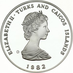 Turks & Caicos Islands 10 Crowns 1982 Elizabeth II(1952-). Obverse: Young bust right. Reverse: Child holding shell...