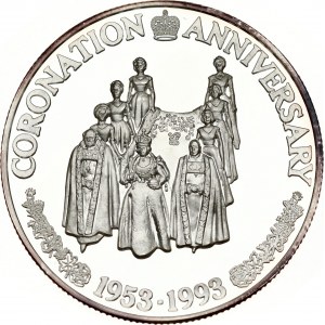 Turks & Caicos Islands 20 Crowns 1993 40th Anniversary of Coronation. Elizabeth II (1952-). Obverse...