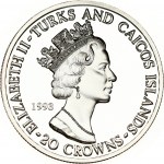 Turks & Caicos Islands 20 Crowns 1993 40th Anniversary of Coronation. Elizabeth II (1952-). Obverse...