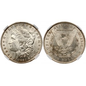 USA 1 Dollar 1884 O 'Morgan Dollar' New Orleans. Obverse: Liberty head; facing left. Lettering: E·PLURIBUS·UNUM LIBERTY...