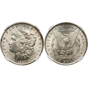 USA 1 Dollar 1889 'Morgan Dollar' Philadelphia. Obverse: Liberty head; facing left. Lettering: E·PLURIBUS·UNUM LIBERTY...