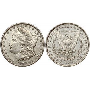 USA 1 Dollar 1890 'Morgan Dollar' Philadelphia. Obverse: Liberty head; facing left. Lettering: E·PLURIBUS·UNUM LIBERTY...