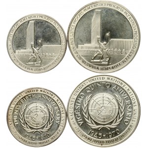 USA Medal 1970 United Nations 25th Anniversary. Obverse: UN Secretariat Building...