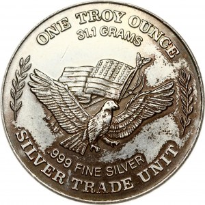 USA Token 1 Oz Silver 1981 Obverse Lettering: MINTED FROM U.S. STRATEGIC STOCKPILE SILVER FORMERLY STORED AT U.S...