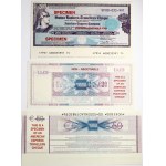 USA American Express Travelers Cheque 20 Dollars & 50 Euro & 200 Francs (1994) SPECIMEN Banknotes. 20 Dollars S/N DB000...