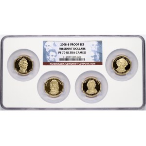 USA 1 Dollar 2008-S SET. San Francisco. Obverse: James Monroe; John Quincy Adams; Andrew Jackson; Martin Van Buren...