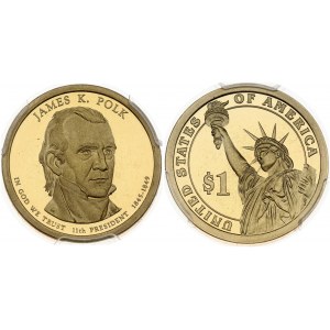 USA 1 Dollar 2009-S James K Polk. San Francisco. Obverse: James K. Polk...