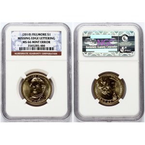 USA 1 Dollar (2010) Millard Fillmore. Obverse; Portrait of Millard Fillmore facing the viewer. Reverse...