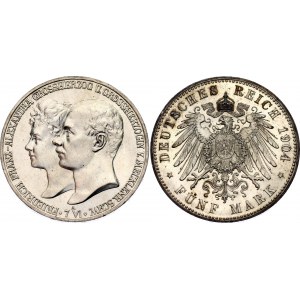 Germany - Empire Mecklenburg-Schwerin 5 Mark 1904 A PROOF