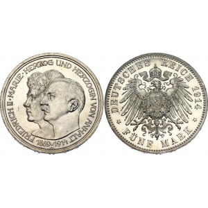 Germany - Empire Mecklenburg-Schwerin 5 Mark 1914 A PROOF