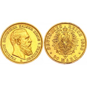 Germany - Empire Prussia 20 Mark 1888 A