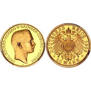 Germany - Empire Saxe-Coburg-Gotha 10 Mark 1905 A PROOF PCGS PR 65 DCAM
