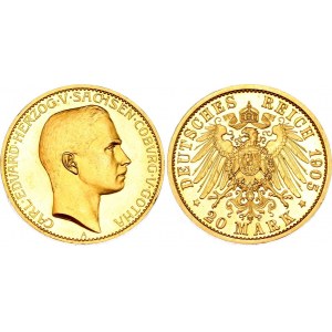 Germany - Empire Saxe-Coburg-Gotha 20 Mark 1905 A PROOF