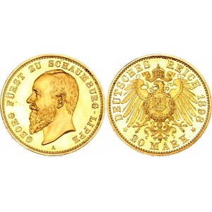 Germany - Empire Schaumburg-Lippe 20 Mark 1898 A PROOF