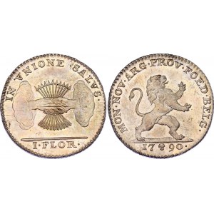 Belgium 1 Florin 1790 Angelface mintmark R