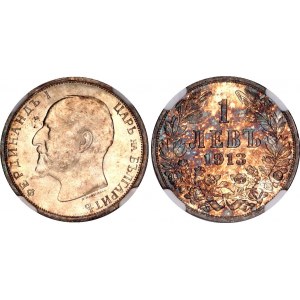 Bulgaria 1 Lev 1913 NGC MS 63