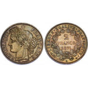 France 2 Francs 1871 K