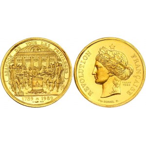 France Gold Medal 200th Anniversary of the French Revolution 1789 - 1989 1984