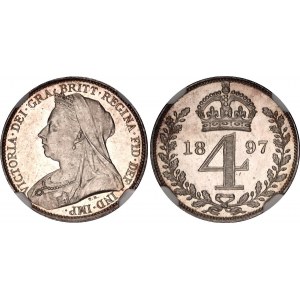 Great Britain 4 Pence 1897 NGC MS 65