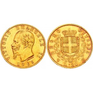 Italy 20 Lire 1865 TBN