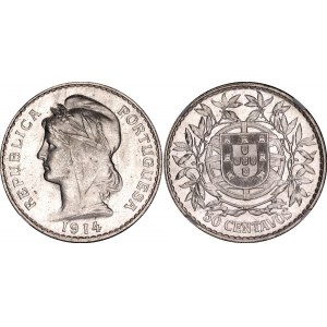 Portugal 50 Centavos 1914 NGC MS 63