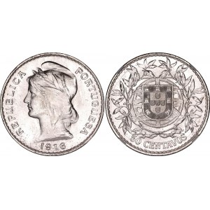 Portugal 50 Centavos 1916 NGC MS 64