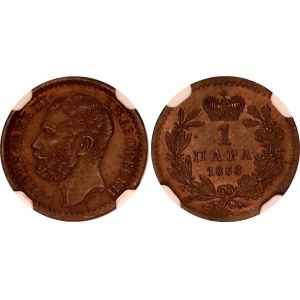 Serbia 1 Para 1868 NGC MS 64 BN