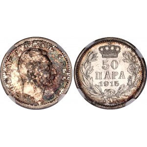 Serbia 50 Para 1915 NGC MS 66