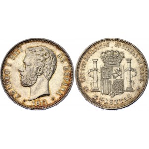 Spain 5 Pesetas 1871 (71) SDM