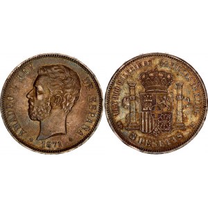 Spain 5 Pesetas 1871 (71) SDM