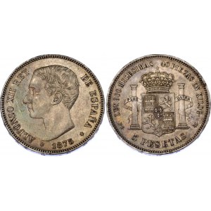 Spain 5 Pesetas 1875 (75) DEM