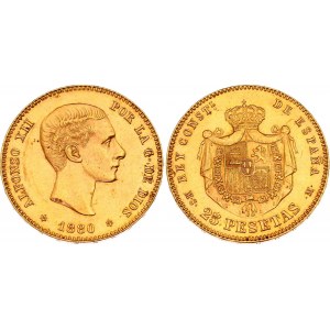 Spain 25 Pesetas 1880 (80) MSM