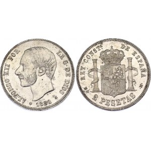 Spain 2 Pesetas 1882 (82) MSM