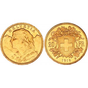 Switzerland 20 Francs 1915 B
