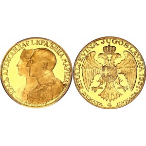 Yugoslavia 4 Dukata 1931 PCGS MS 64 PL