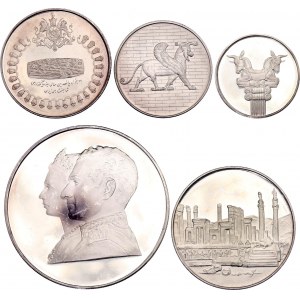 Iran Mint Set of 5 Coins 1971 Empire of Iran
