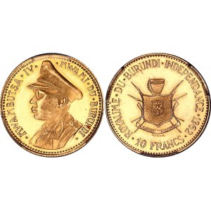Burundi 10 Francs 1962 PCGS PR 65 CAM