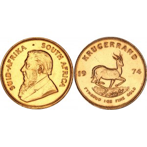 South Africa 1 Ounce Krugerrand 1974 PCGS MS 66