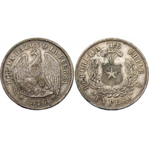 Chile 1 Peso 1876 So NM
