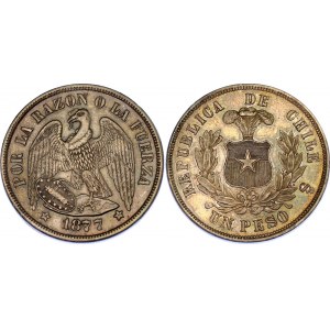 Chile 1 Peso 1877 So