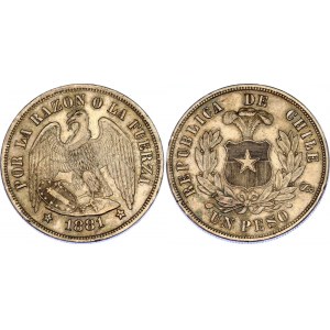 Chile 1 Peso 1881 So
