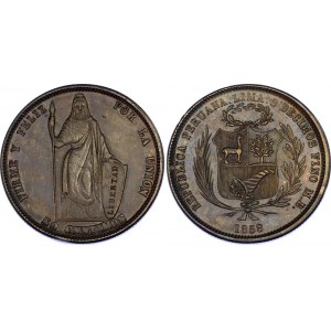 Peru 50 Centimos 1858 MB